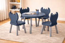 Bat Kids Table & 4 Chairs Set – Wooden Toddler Activity Table