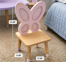 Butterfly Kids Table & 4 Chairs Set Wooden Toddler Activity Table
